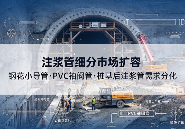 饶平注浆管细分市场扩容，隧道钢花小导管、PVC 袖阀管、桩基后注浆管需求分化